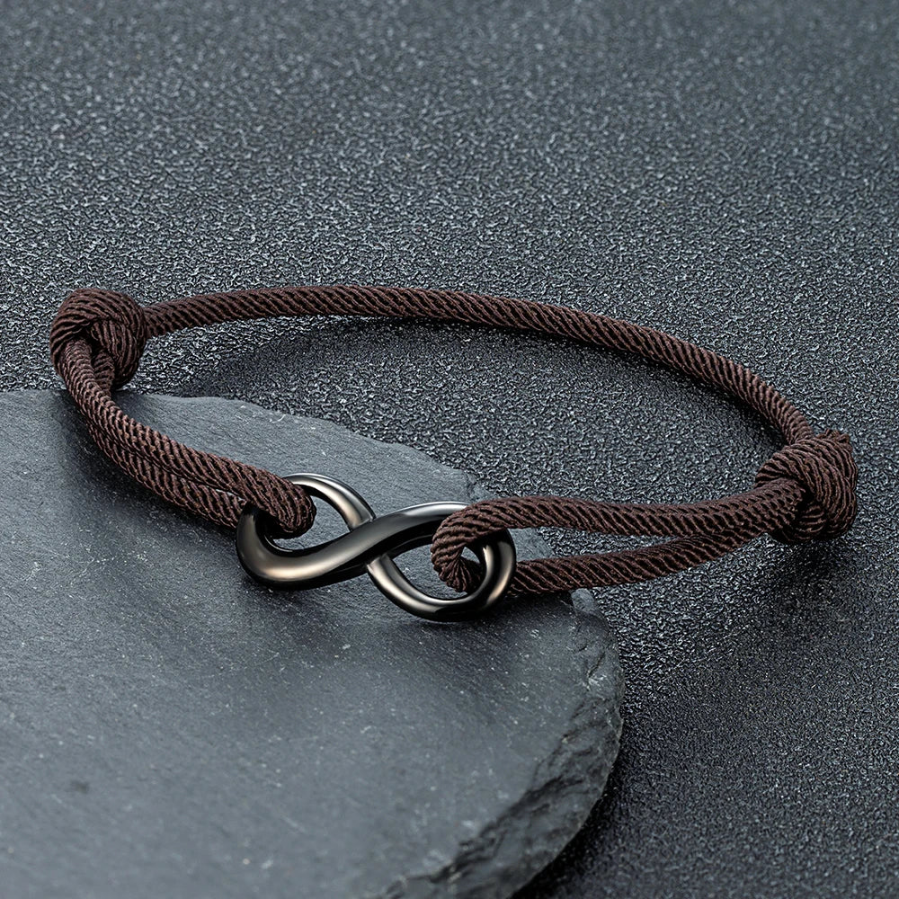 Infinity Rope Bracelet – Adjustable, 12 Color Options
