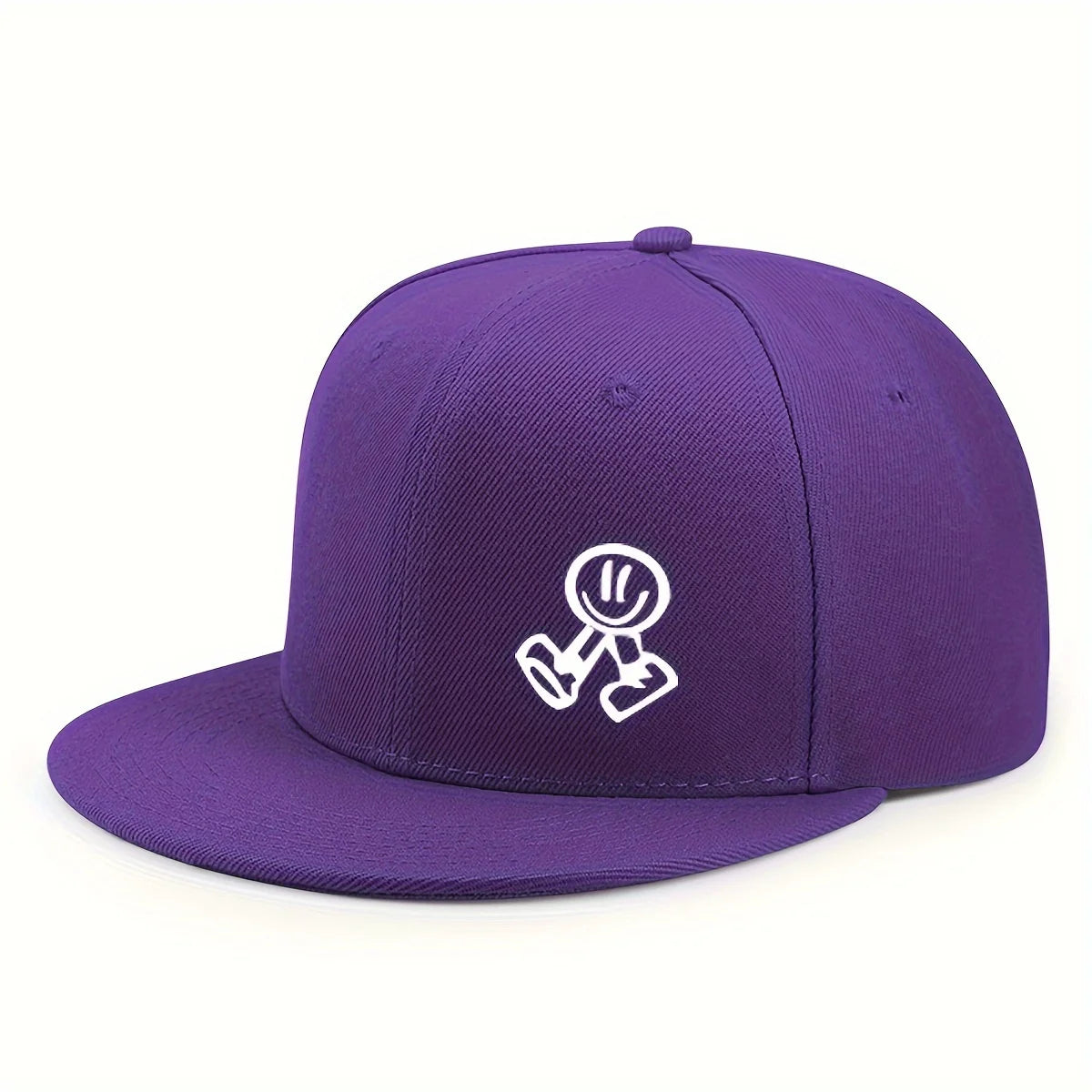 Smiling Character Flat-Brim Cap – Horizon, 16 Colors