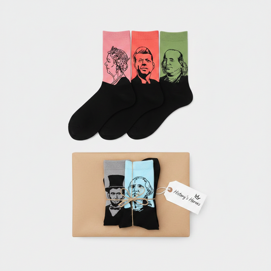 Historical Portrait Crew Socks 3-Pack – Boxed Cotton Blend