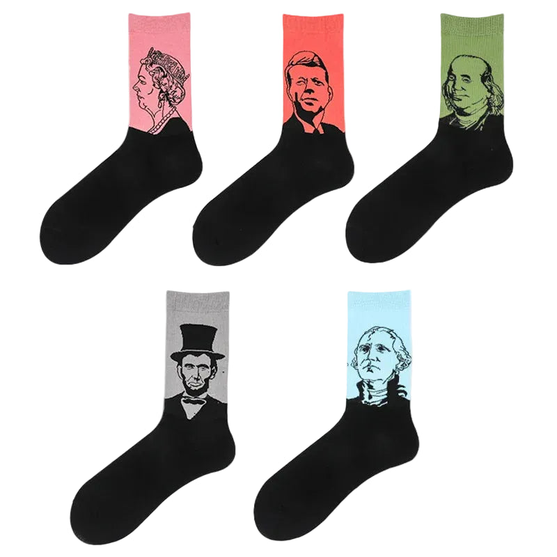 Historical Portrait Crew Socks 3-Pack – Boxed Cotton Blend