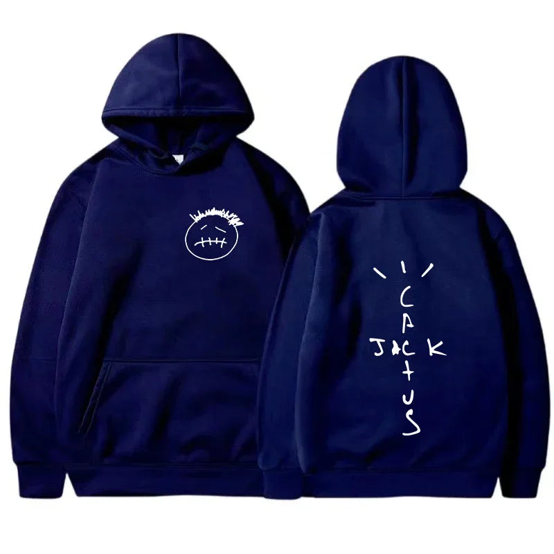 Face Graphic Pullover Hoodie – Front & Back Print