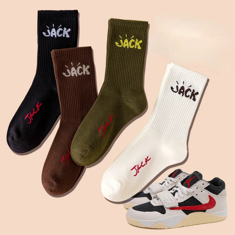 Jack Portrait Crew Socks – Unisex Cotton Blend Streetwear