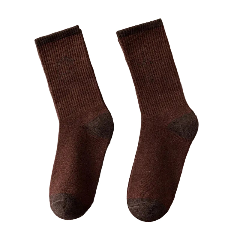 Crew Socks – Lettering & Solid Styles, Cotton Blend