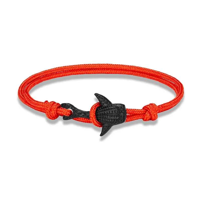 Ocean Lover Bracelet Black Whale Multilayer Rope deideas