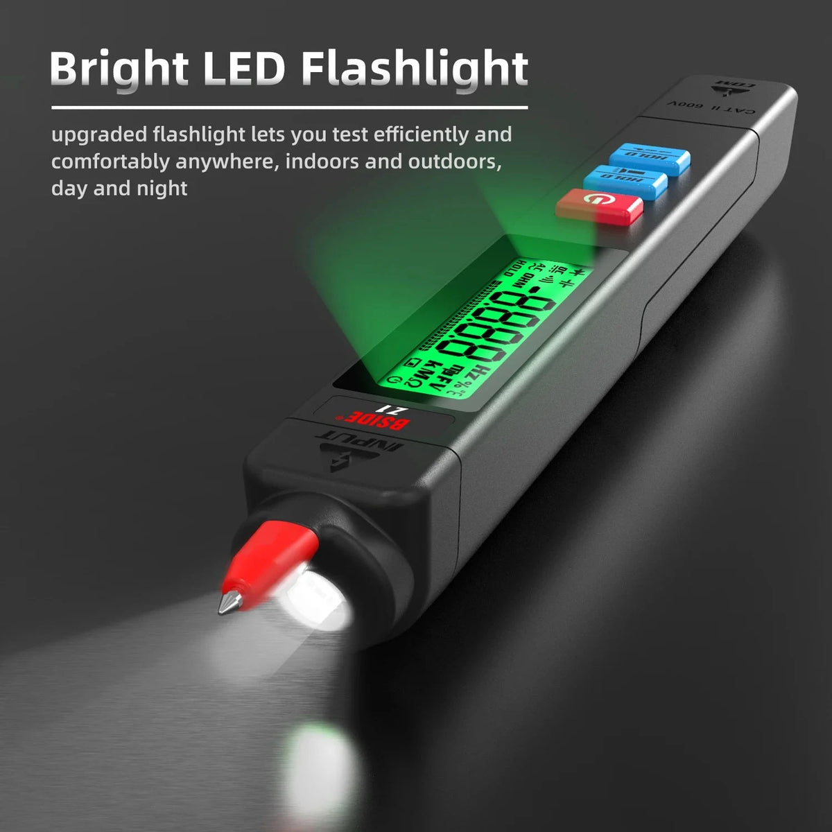 Digital multimeter, voltage detector, tester, contactless smart electric pen, NCV, live cable continuity test, Hz ohms, DC, AC meter deideas