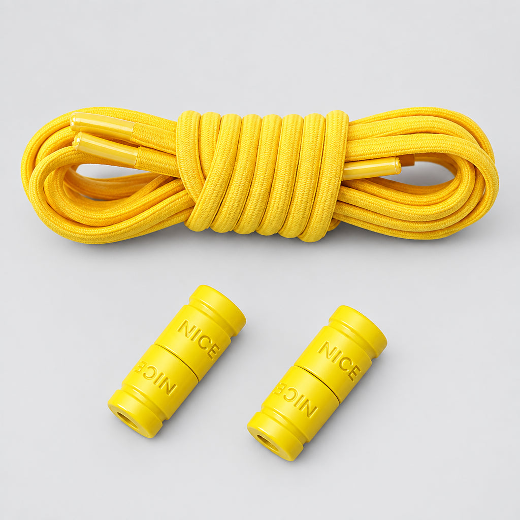 No-Tie Elastic Shoelaces with Color Buckle