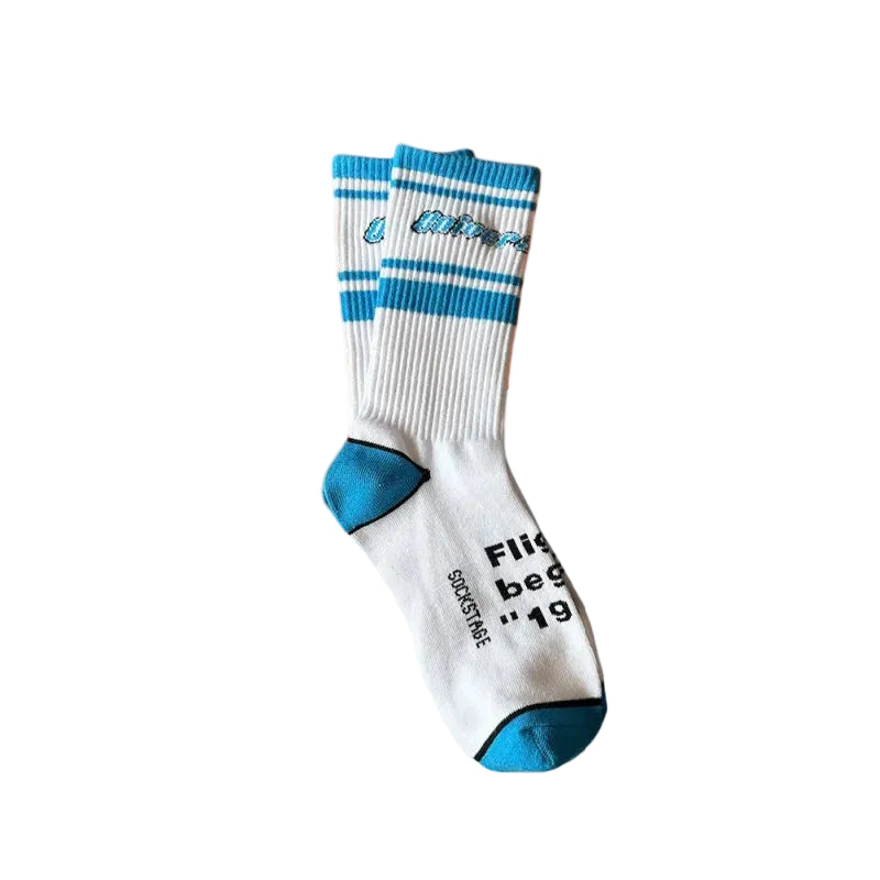 Crew Socks – Lettering & Solid Styles, Cotton Blend