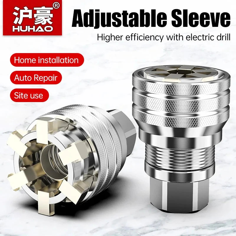 Drill Bit Adapter Adjustable 3/8-3/4 inches 10mm to 19mm Multifunctional Wrench Tool deideas