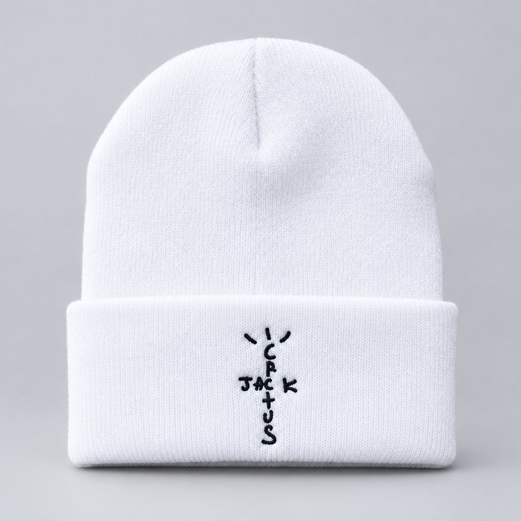 Bandana Graphic Cactus Embroidered Knit Beanie, One Size