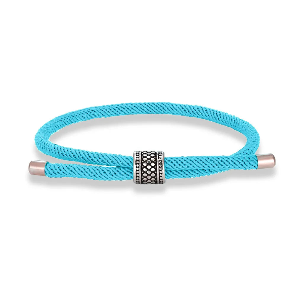 Rope Bracelet – Diamond-Pattern Bead, 15 Colors