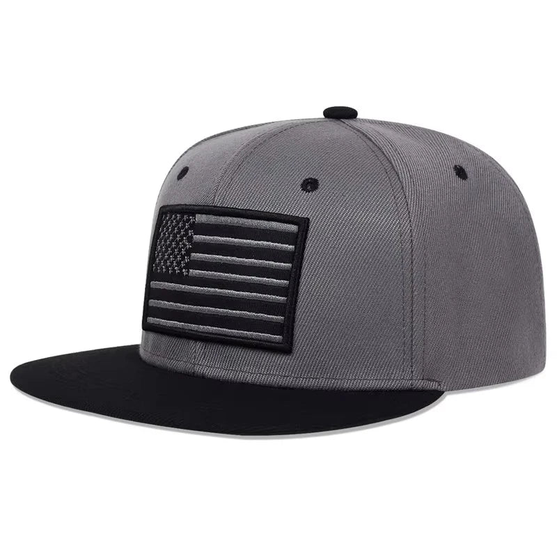 American Flag Embroidery Baseball Cap Hip-Hop Style, Adjustable, Unisex