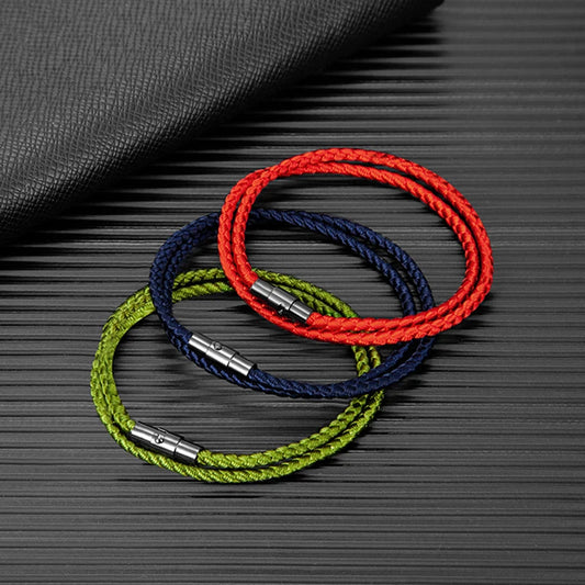 Focus Line Bracelet Minimalist Rope with Magnetic Steel Clasp