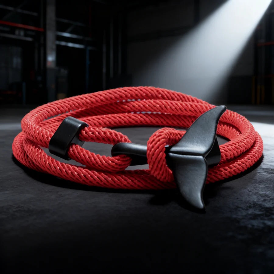 Whale Tail Rope Bracelet – Double Cord, 11 Colors