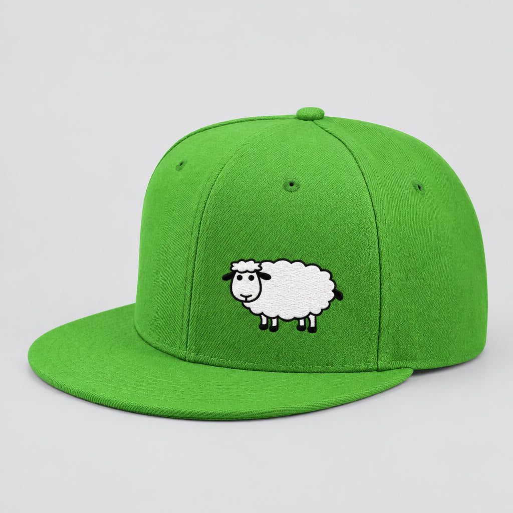 Sheep Graphic Baseball Cap – Adjustable Flat Brim Hat
