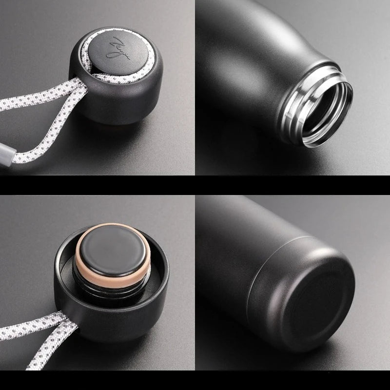 Stainless Steel Thermos Bottle – Carry Loop, 5 Colors