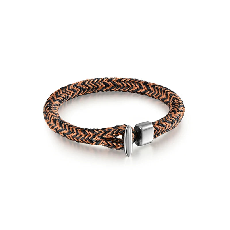 Braided Rope Bracelet – Toggle Closure, 6 Colors, 19–21 cm