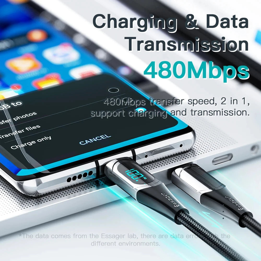 USB-C to USB-C Fast Charging Cable 100W/5A deideas