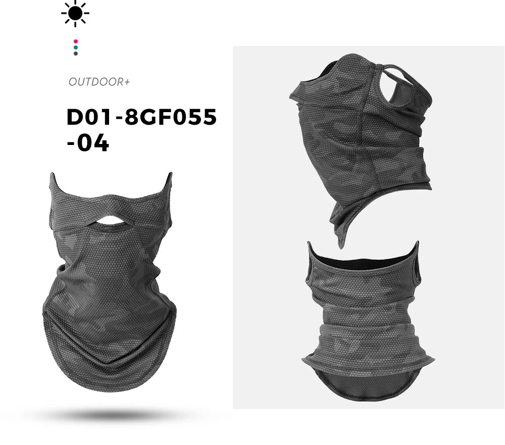 Multi-Way Neck Gaiter with Ear Loops for Outdoor Wear