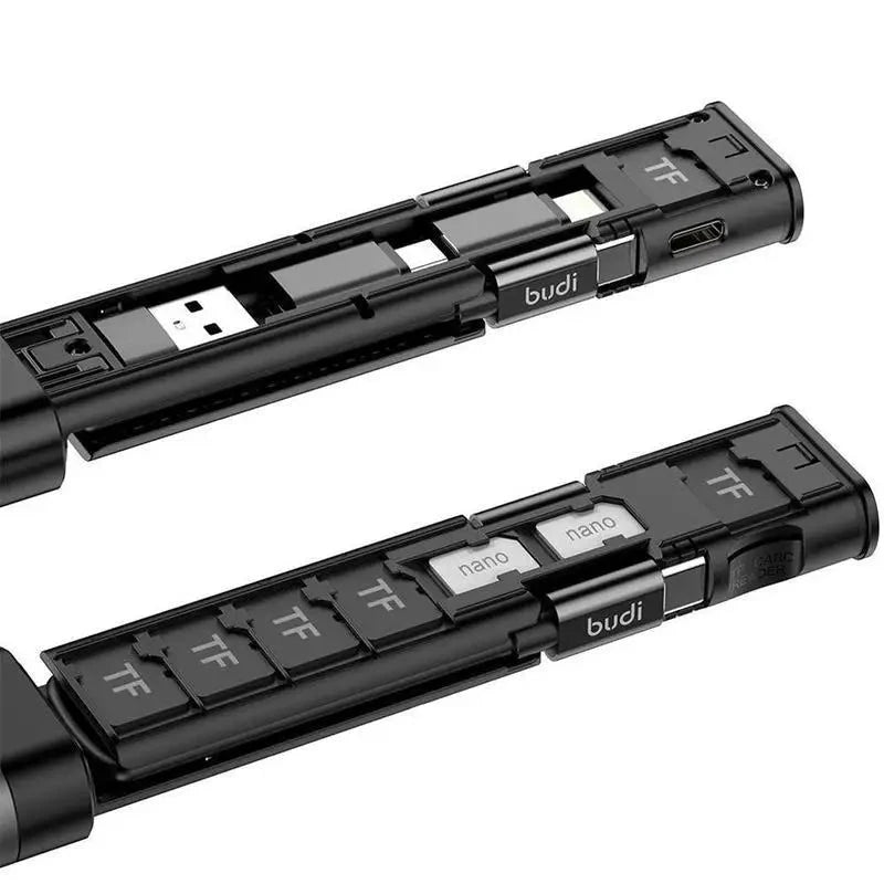 Multi-functional USB C Data Transfer SD TF SIM Cards Storage Box Phone Holder For Laptop deideas