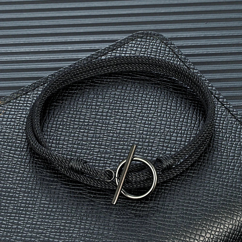 Stylish Rope Bracelet Nautical Design with Stainless Steel OT Buckle deideas