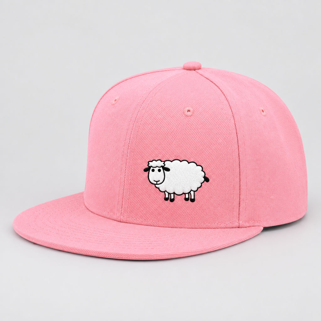 Sheep Graphic Baseball Cap – Adjustable Flat Brim Hat