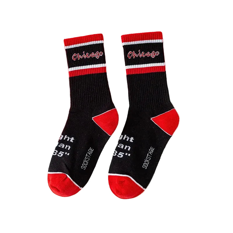 Crew Socks – Lettering & Solid Styles, Cotton Blend