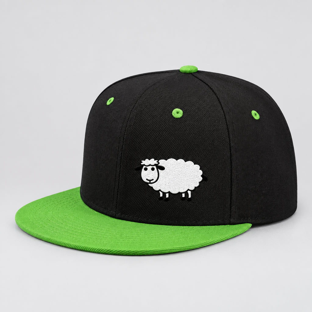 Sheep Graphic Baseball Cap – Adjustable Flat Brim Hat