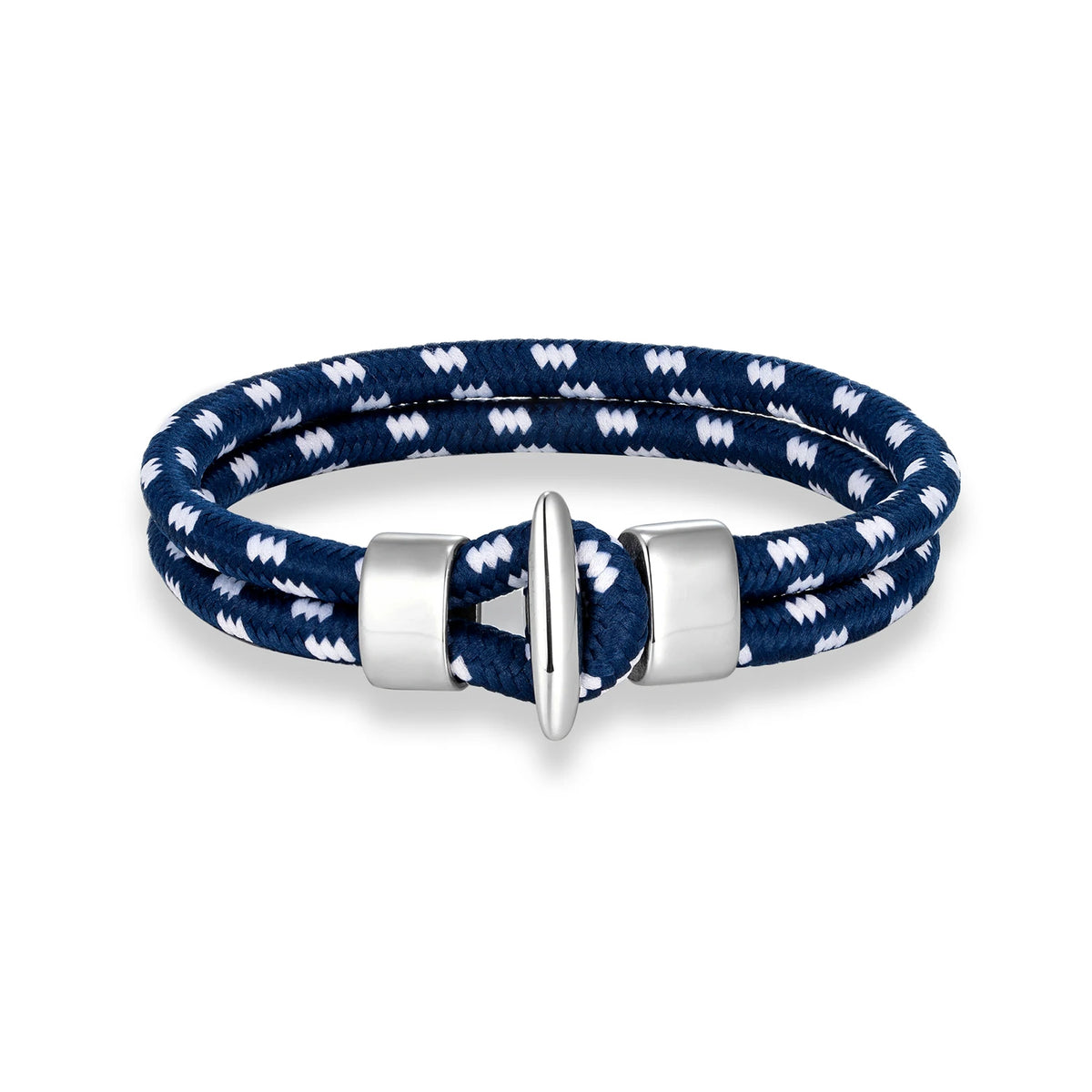 Patterned Rope Bracelet – Toggle Clasp, 17–23 cm