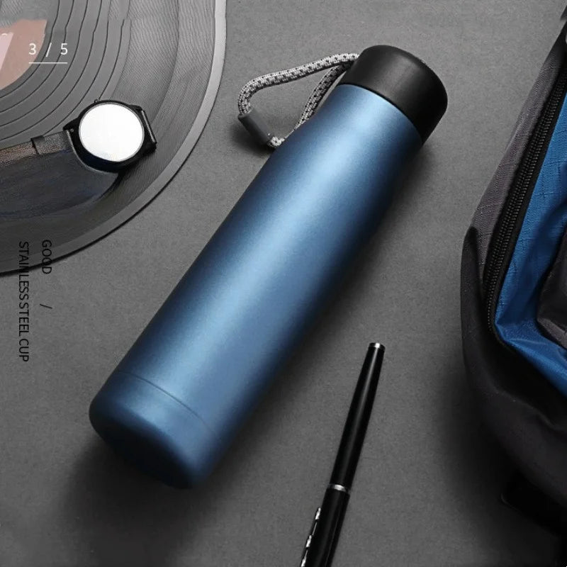 Stainless Steel Thermos Bottle – Carry Loop, 5 Colors