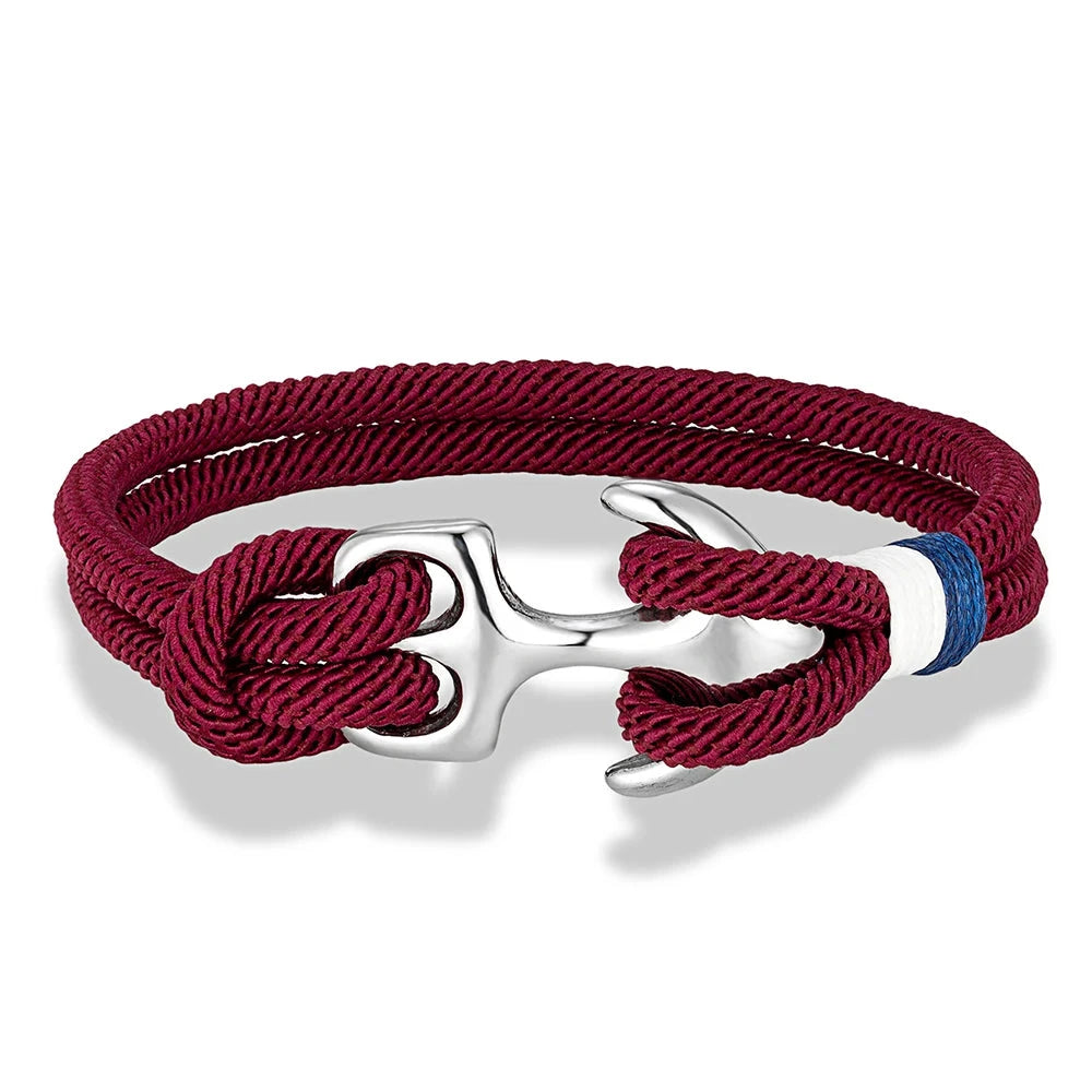 Nautical Survival Bracelet Dual Rope with Stainless Steel Anchor deideas