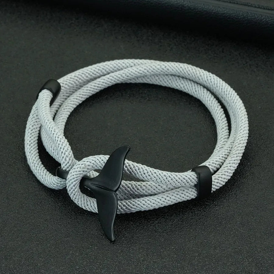Whale Tail Rope Bracelet – Double Cord, 11 Colors