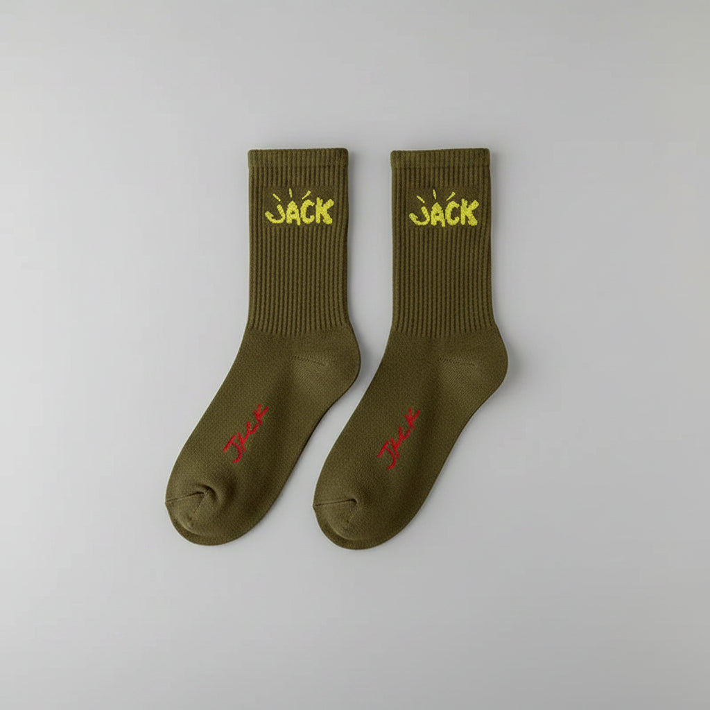 Jack Portrait Crew Socks – Unisex Cotton Blend Streetwear