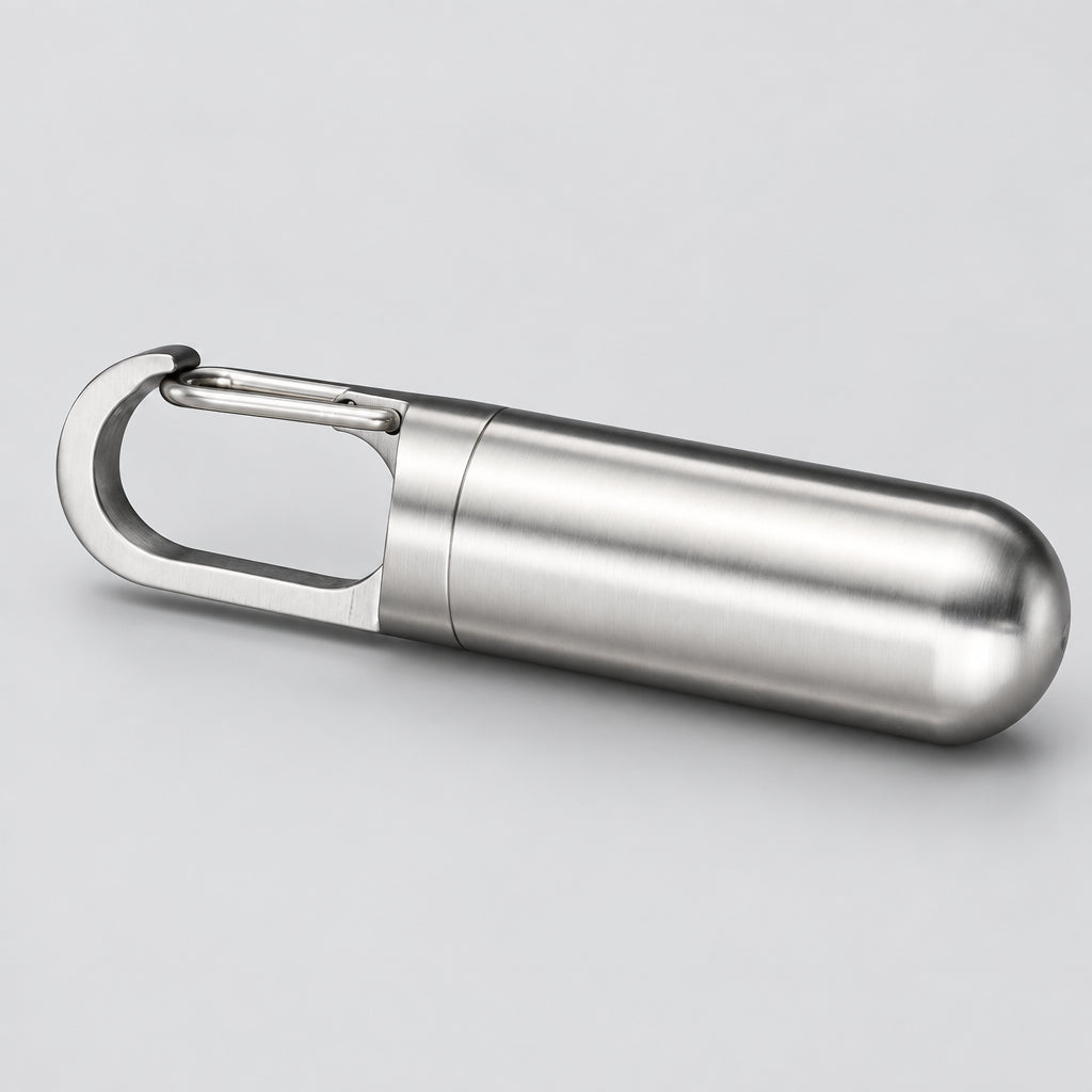 Pill Keychain Container – Screw-Top Capsule, 3 Sizes