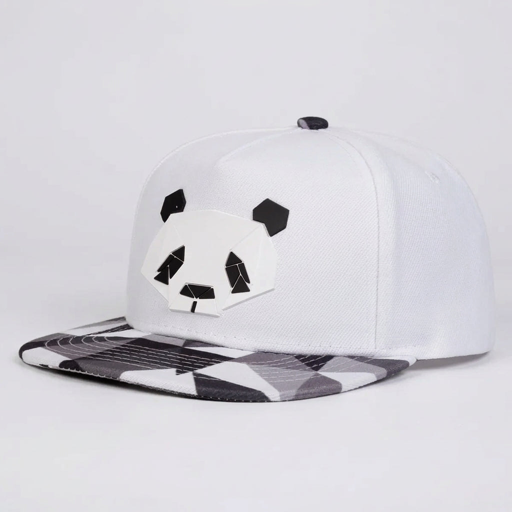 Geometric Panda Cap – Flat Camo Brim, 3 Colors