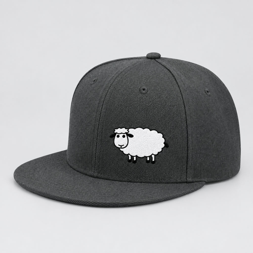 Sheep Graphic Baseball Cap – Adjustable Flat Brim Hat