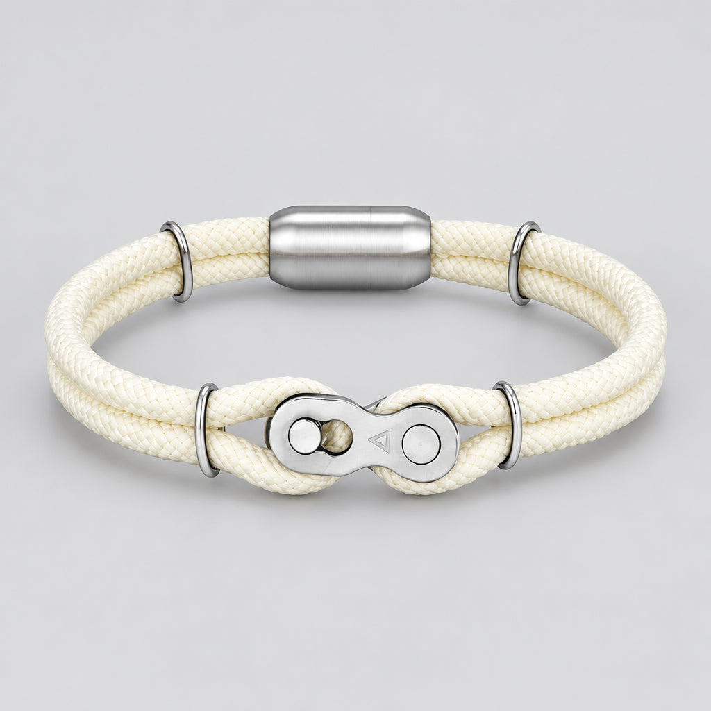 Biker Chain Magnetic Bracelet Rugged Rope & Rock Style deideas