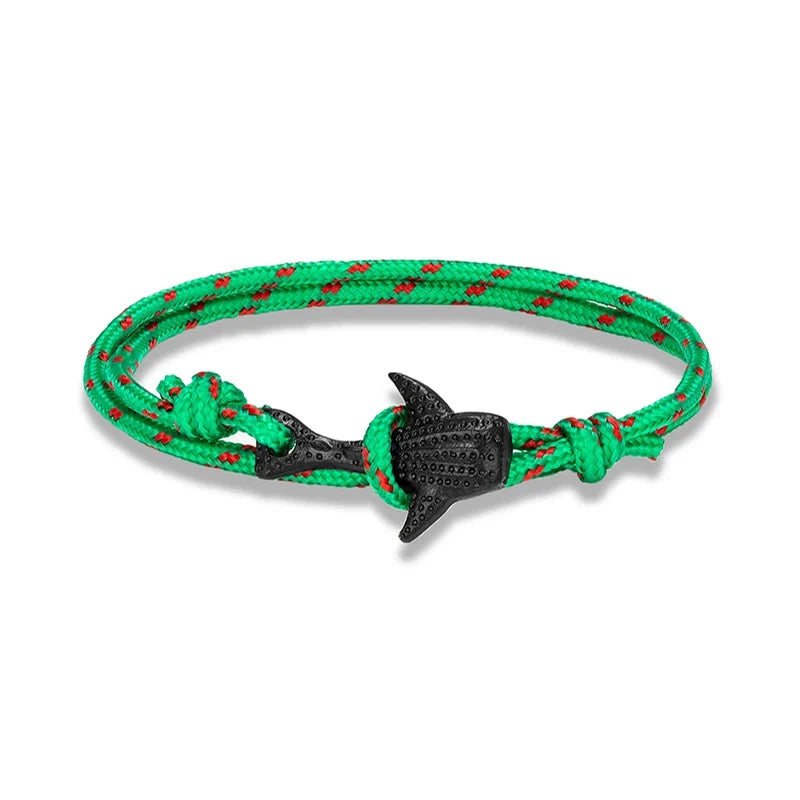 Ocean Lover Bracelet Black Whale Multilayer Rope deideas
