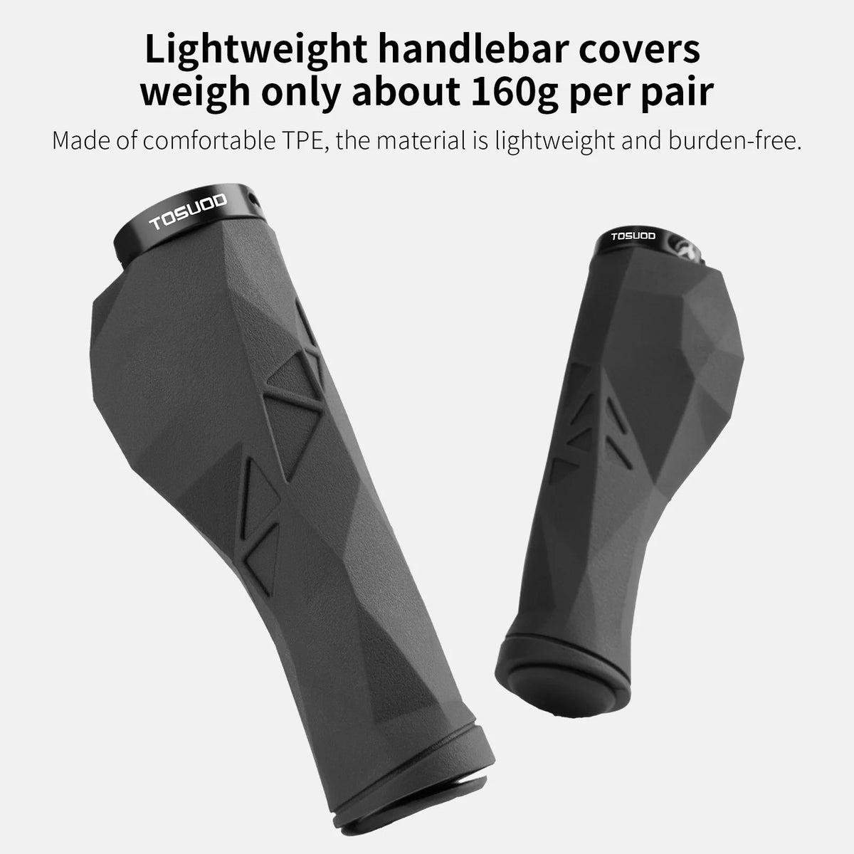 Ergonomic Lock-On Bike Grips – TPE, 13.5 cm, 1 Pair