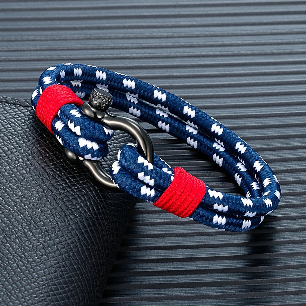 Classic Navy Rope Bracelet Minimalist Unisex Jewelry Gift deideas