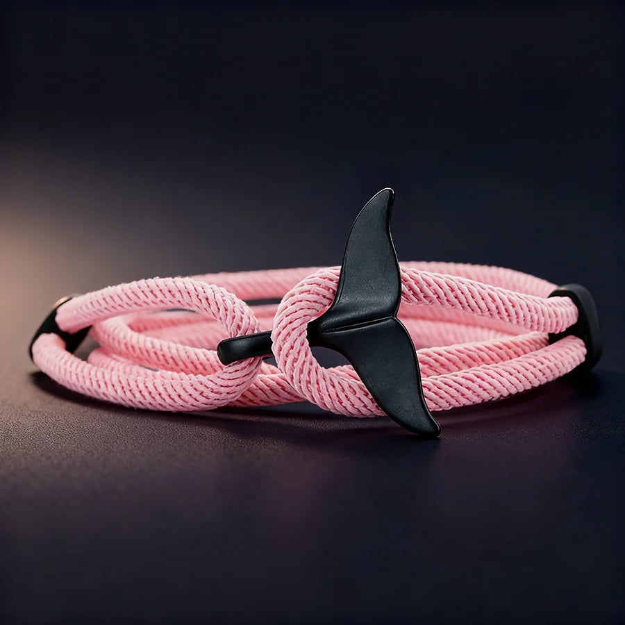 Whale Tail Rope Bracelet – Double Cord, 11 Colors
