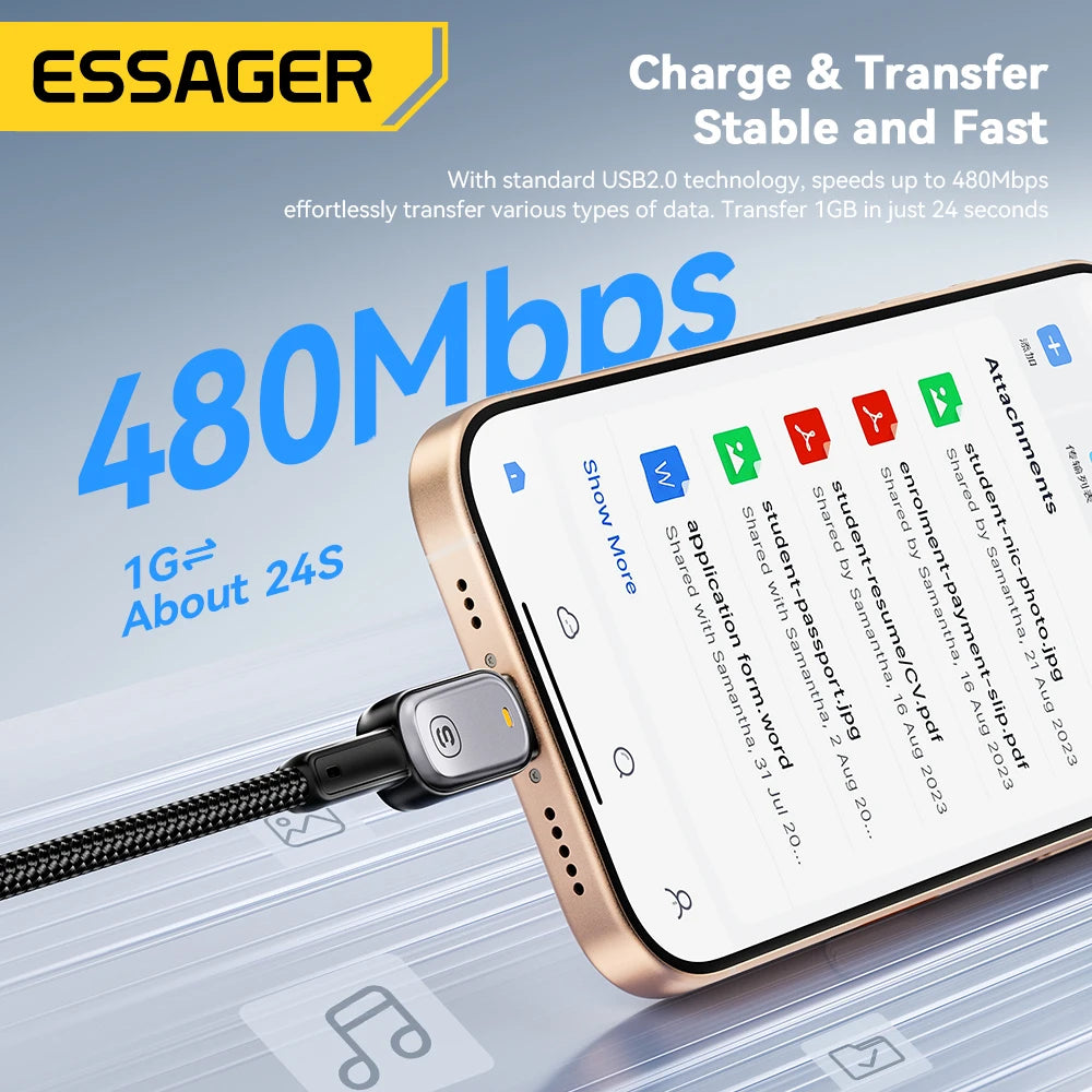 USB-C Cable with Charging Indicator – 60W or 100W