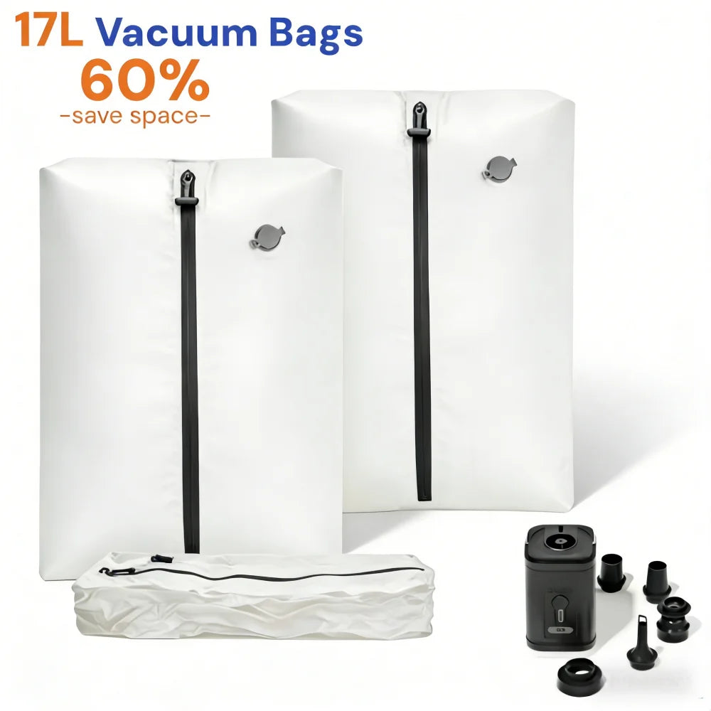 17L Vacuum Travel Bag – Bag, Pump or Bundle Options