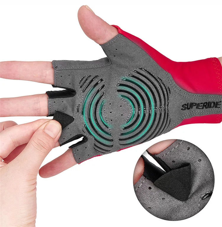 Half-Finger Cycling Gloves – Padded, Sizes S–XL
