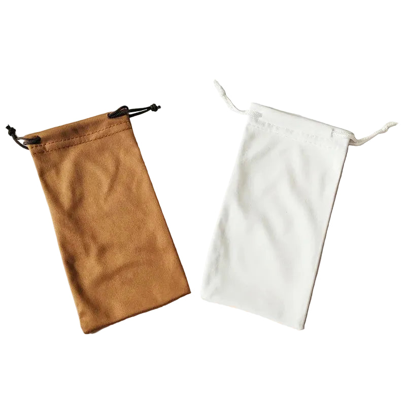 Microfiber Eyeglasses Pouch Soft Drawstring, 18x9cm