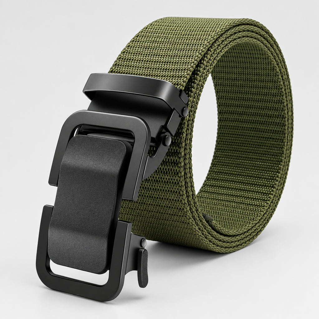 Nylon Belt with Automatic Metal Buckle - 120cm, 6 Colors, Unisex