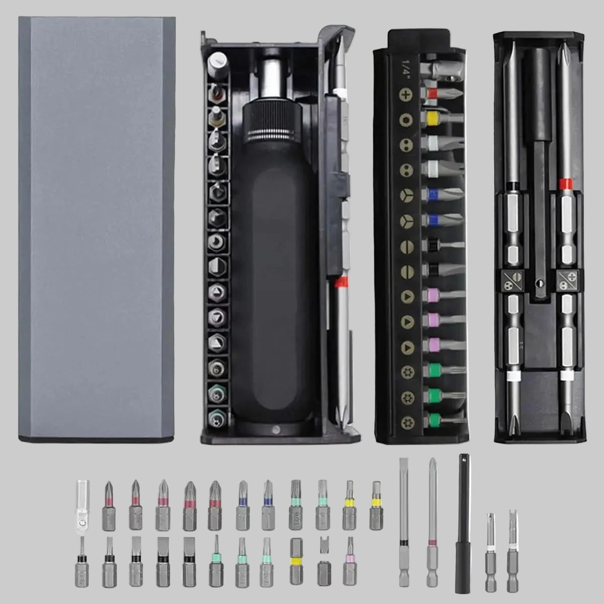 Ratchet precision screwdriver with Phillips Torx magnetic drill bit deideas