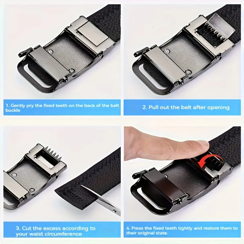 Vintage Casual Outdoor Waist Belts Automatic Buckle Belt Jeans Dress Pants Accessories For Women Men deideas