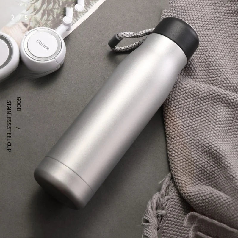 Stainless Steel Thermos Bottle – Carry Loop, 5 Colors
