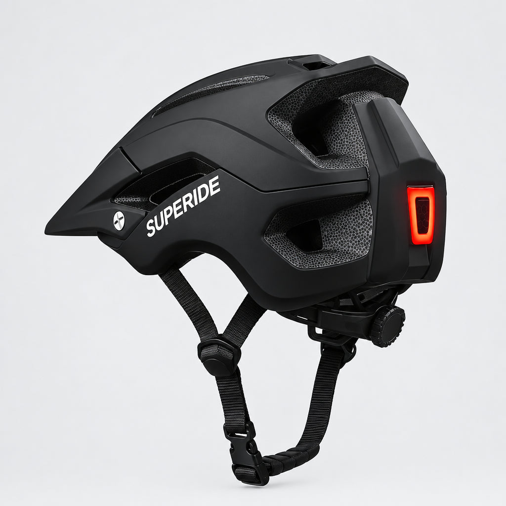 Cycling Helmet with Rechargeable LED Rearlight