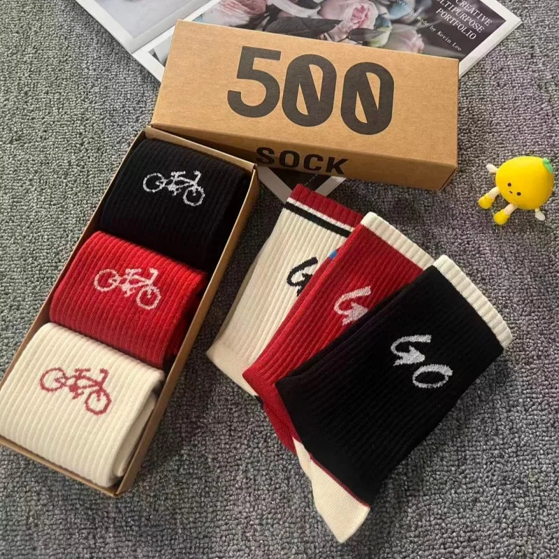 Bicycle Graphic Crew Socks 3-Pack – Boxed Gift Set